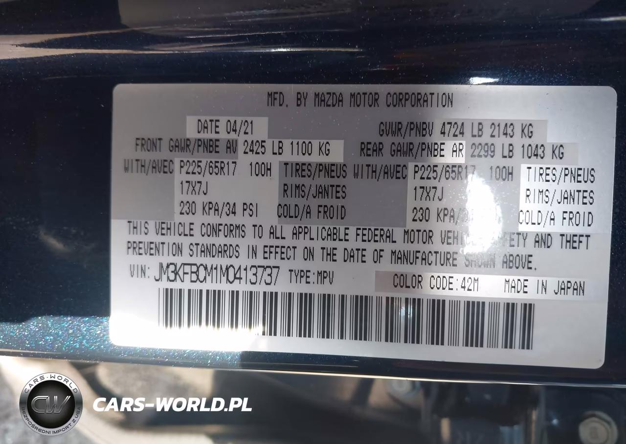2021 Mazda Cx-5 Touring VIN:JM3KFBCM1M0413737 - 9