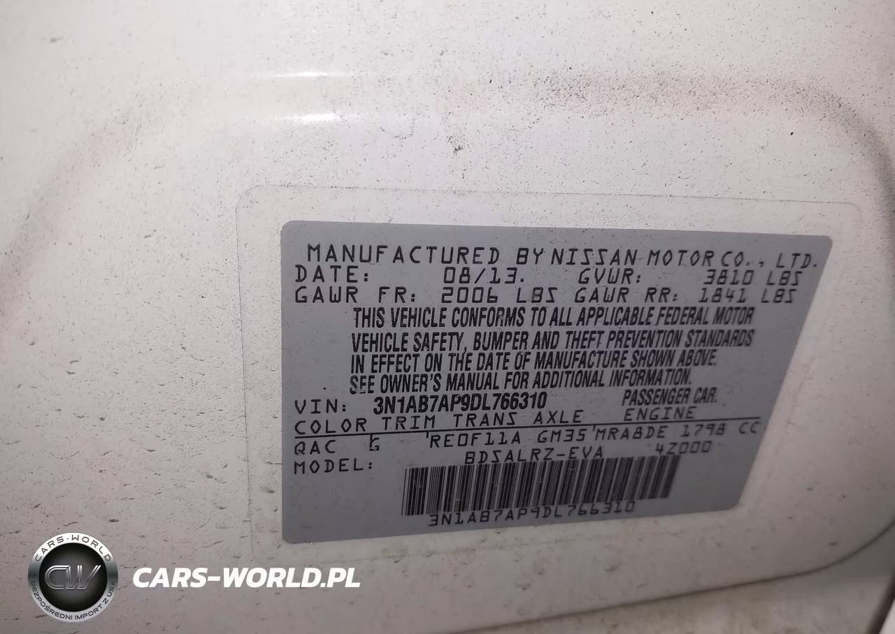2013 Nissan Sentra Sr VIN:3N1AB7AP9DL766310 - 9