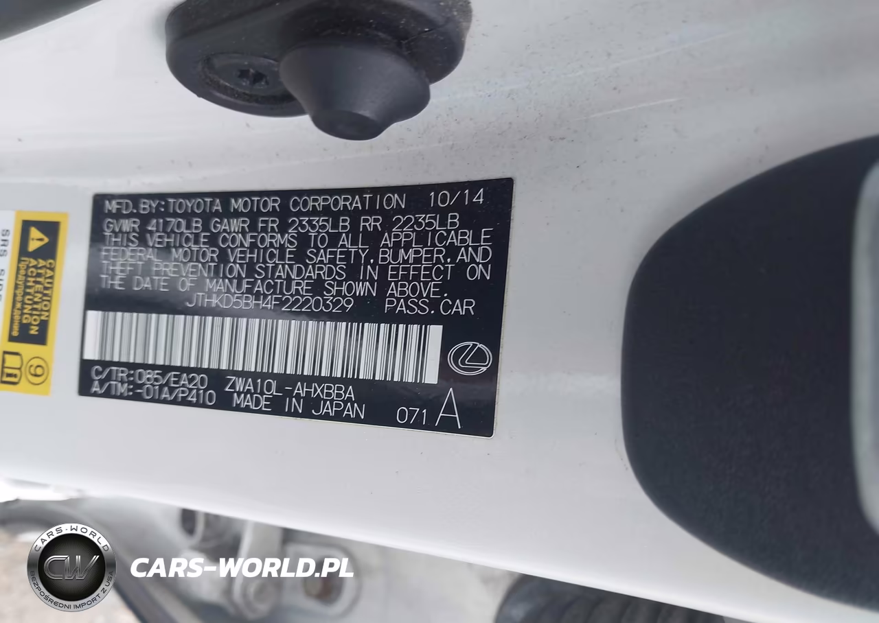 2015 Lexus Ct 200H VIN:JTHKD5BH4F2220329 - 9