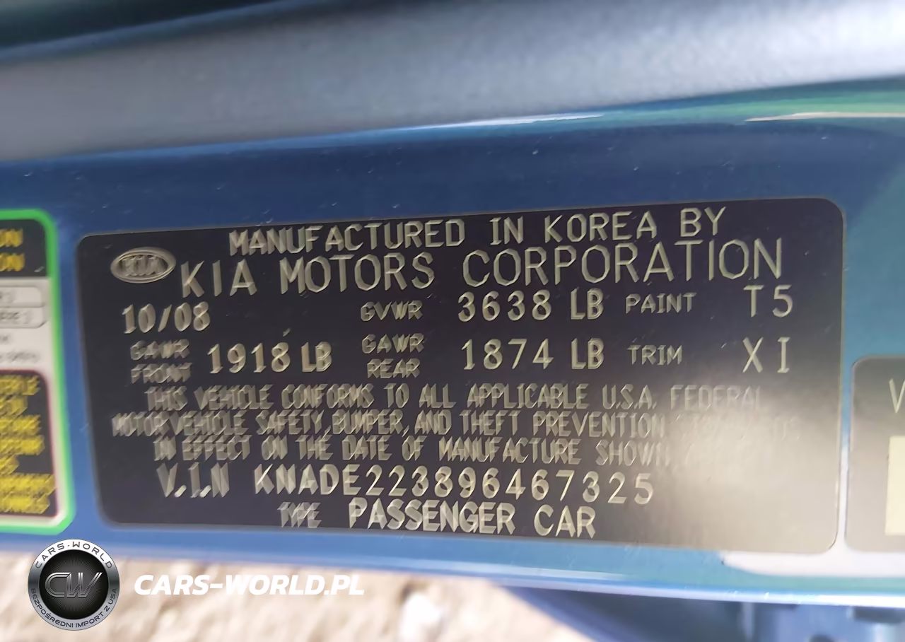 2009 Kia Rio Lx VIN:KNADE223896467325 - 9