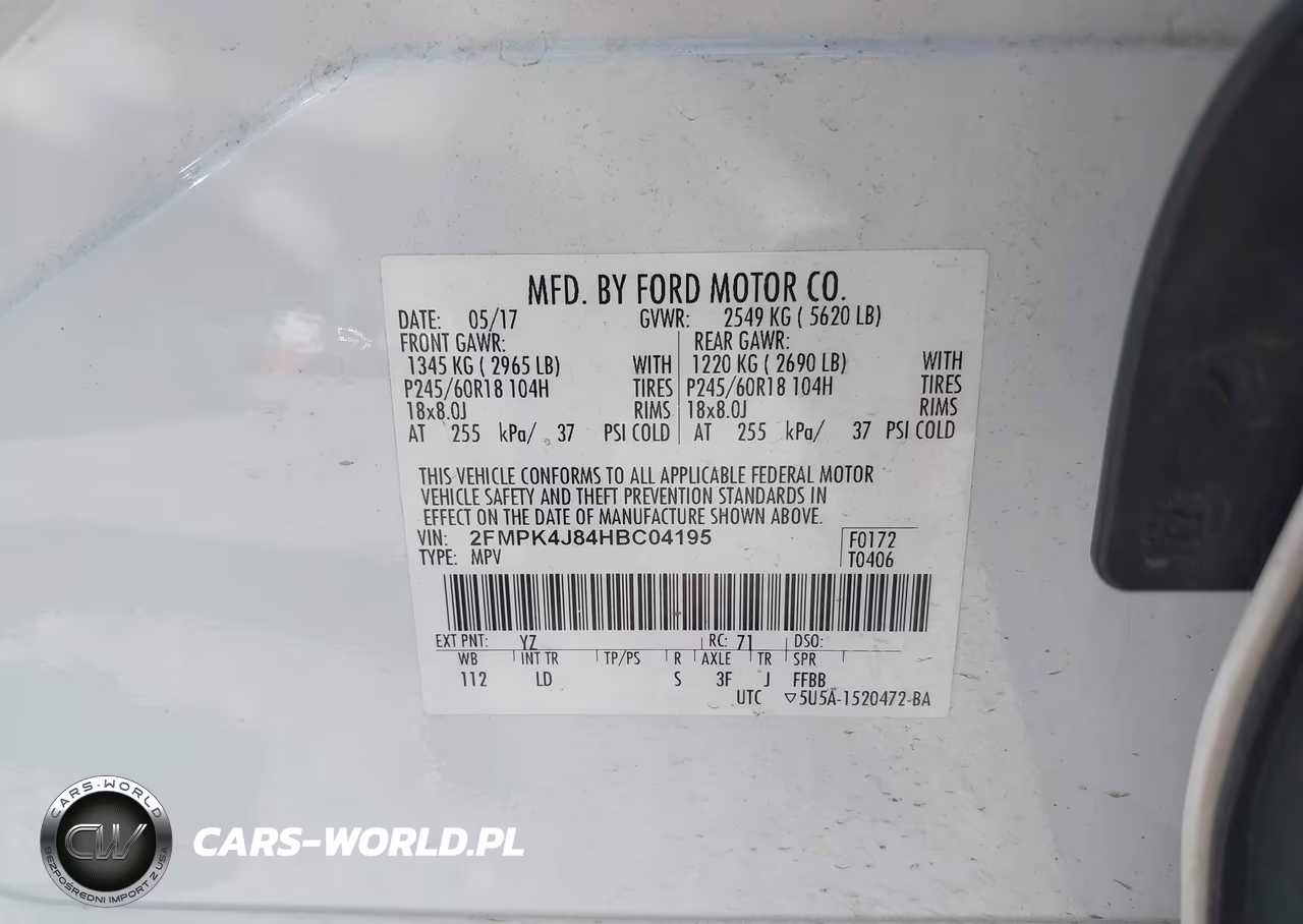 2017 Ford Edge Sel VIN:2FMPK4J84HBC04195 - 9