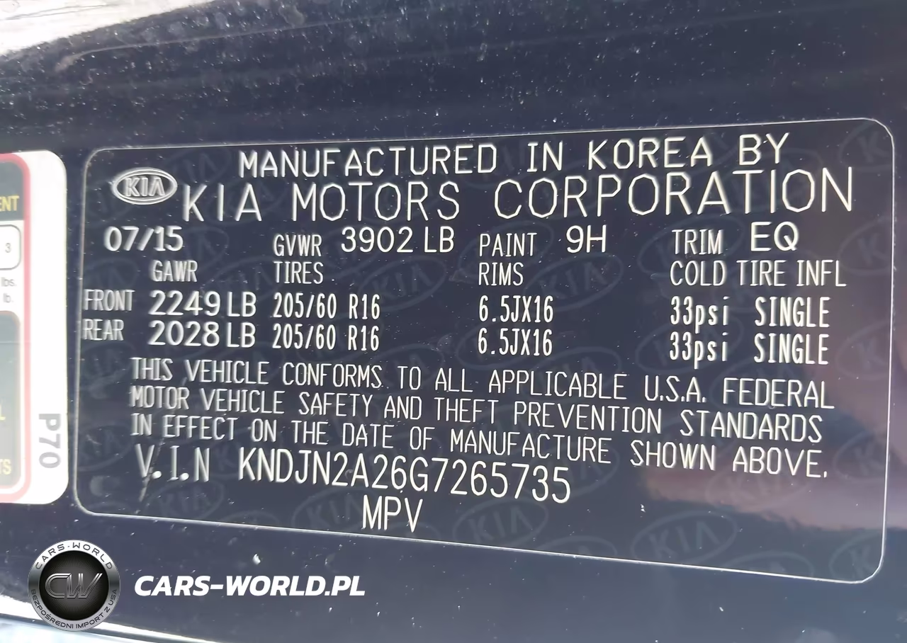 2016 Kia Soul VIN:KNDJN2A26G7265735 - 9