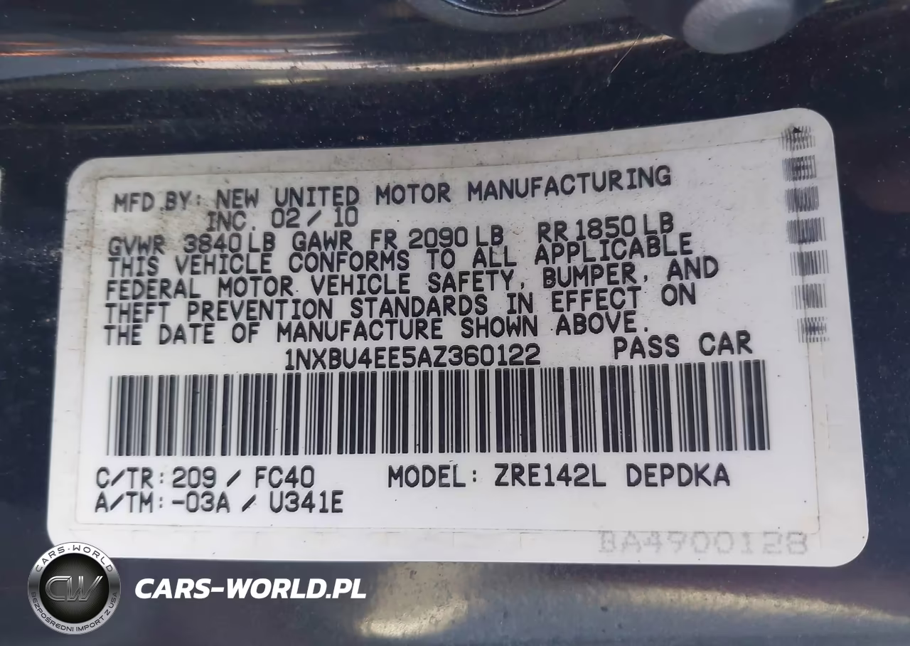 2010 Toyota Corolla Le VIN:1NXBU4EE5AZ360122 - 9