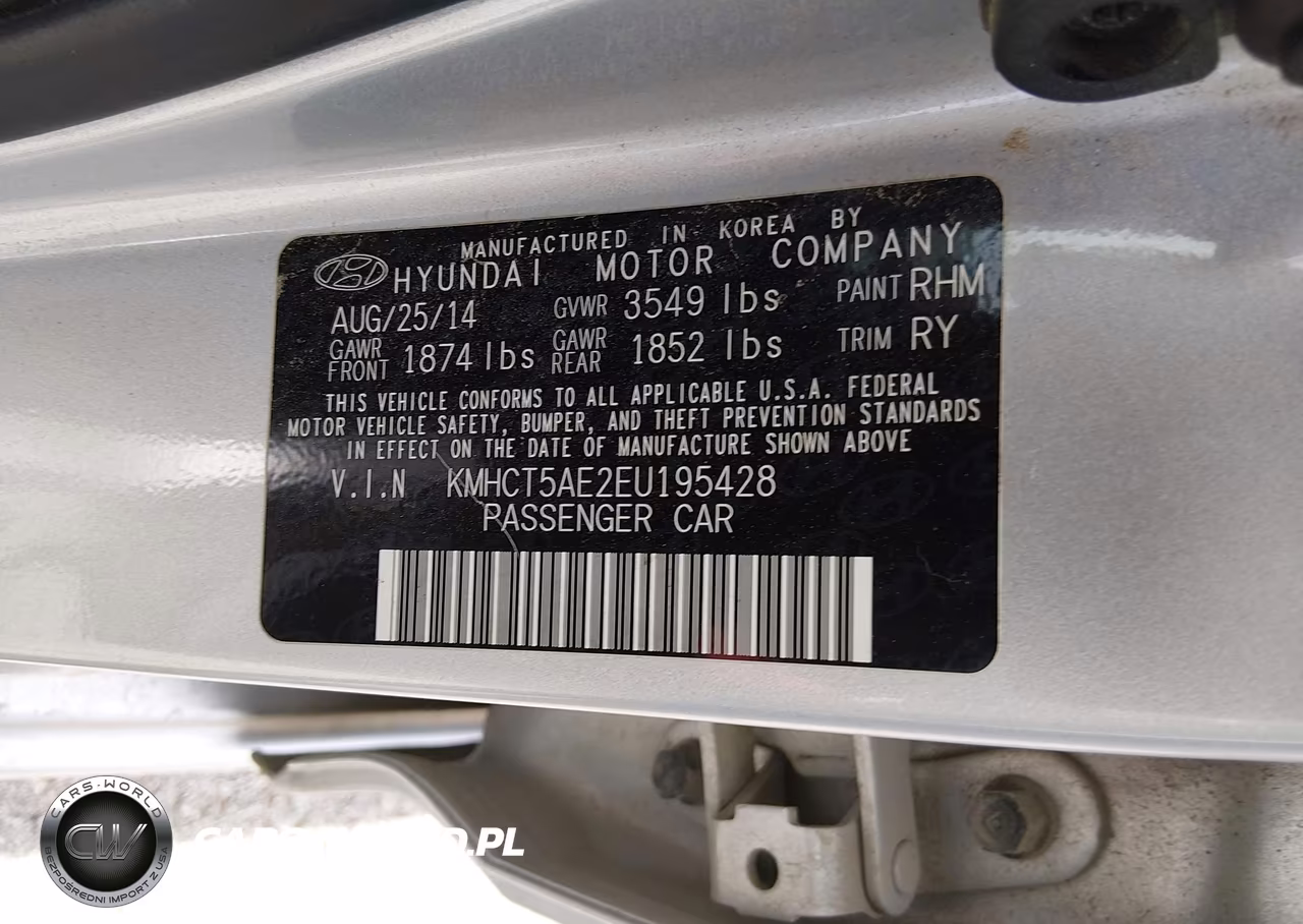 2014 Hyundai Accent Gs VIN:KMHCT5AE2EU195428 - 9