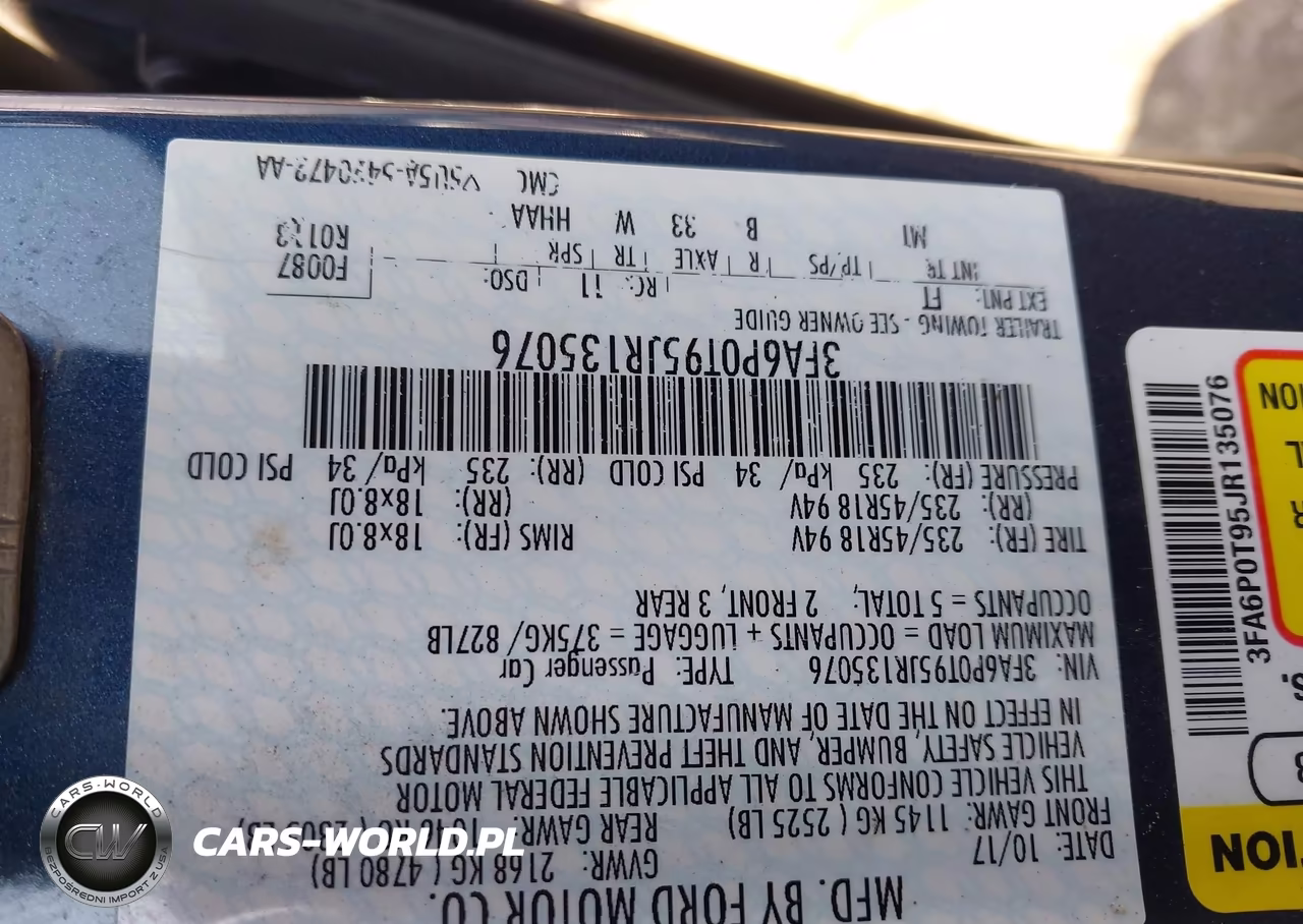 2018 Ford Fusion Se VIN:3FA6P0T95JR135076 - 9