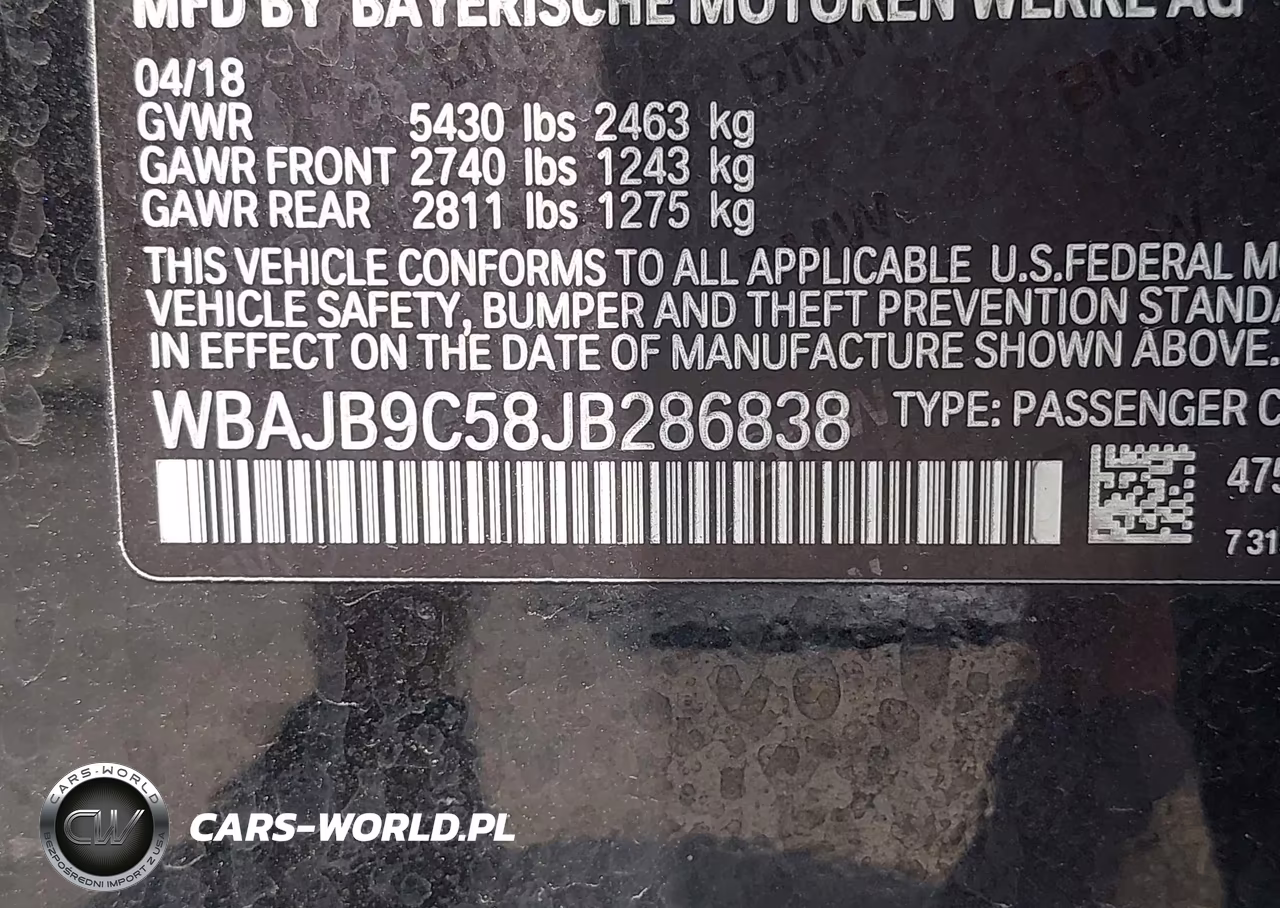 2018 BMW M550I xDrive VIN:WBAJB9C58JB286838 - 9