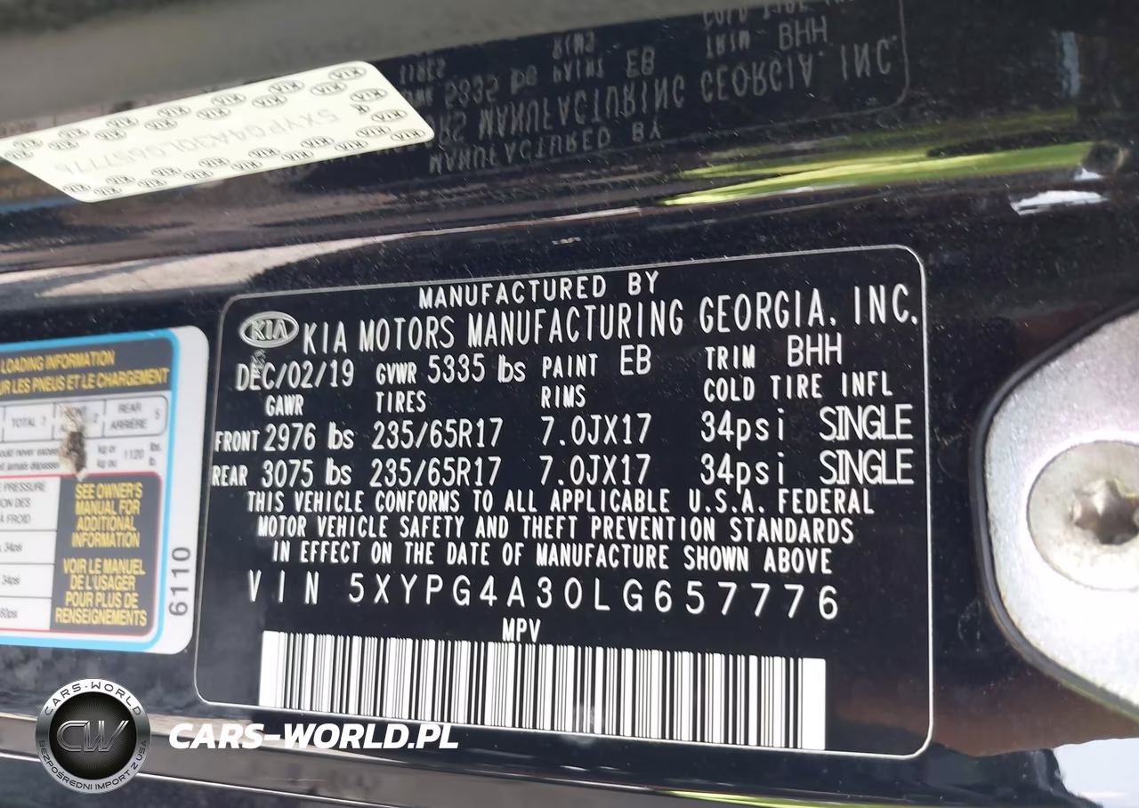 2020 Kia Sorento 2.4L Lx VIN:5XYPG4A30LG657776 - 9