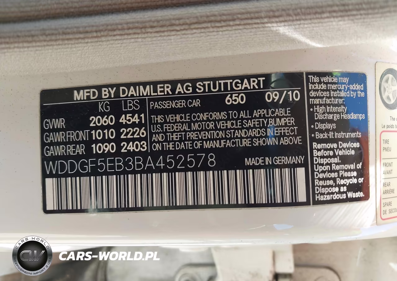 2011 Mercedes-Benz C 300 Luxury-Sport VIN:WDDGF5EB3BA452578 - 9