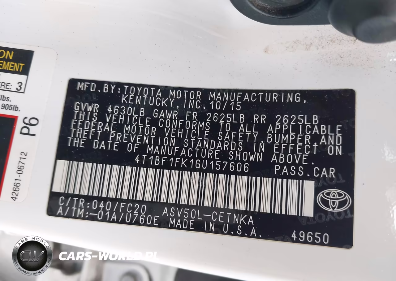 2016 Toyota Camry Le VIN:4T1BF1FK1GU157606 - 9
