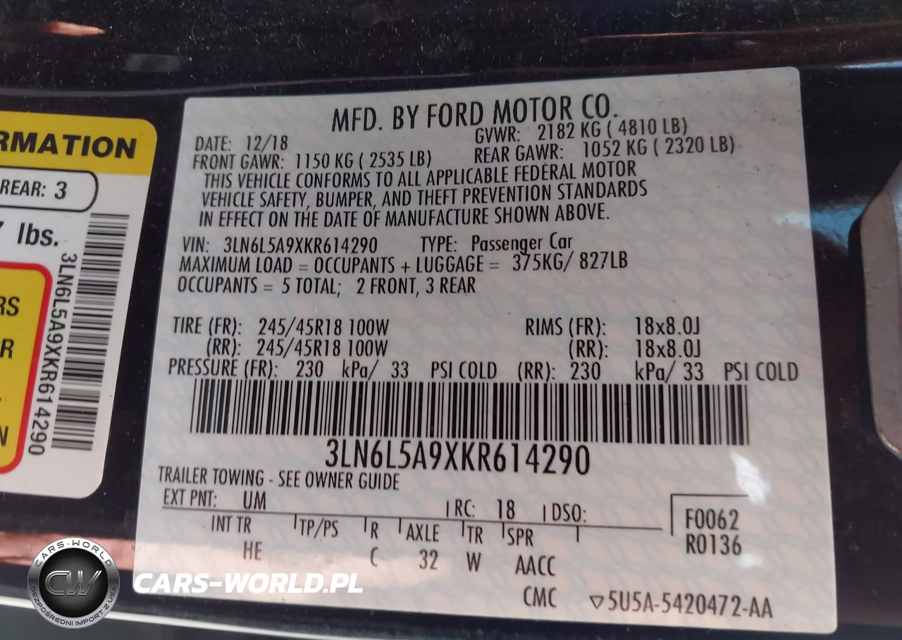 2019 Lincoln Mkz Standard VIN:3LN6L5A9XKR614290 - 9
