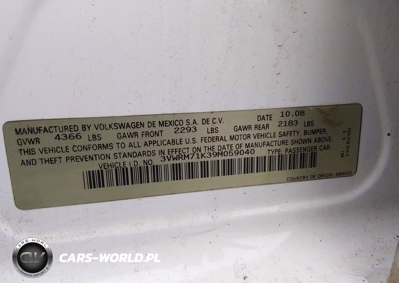 2009 Volkswagen Jetta Se-Sel VIN:3VWRM71K39M059040 - 9