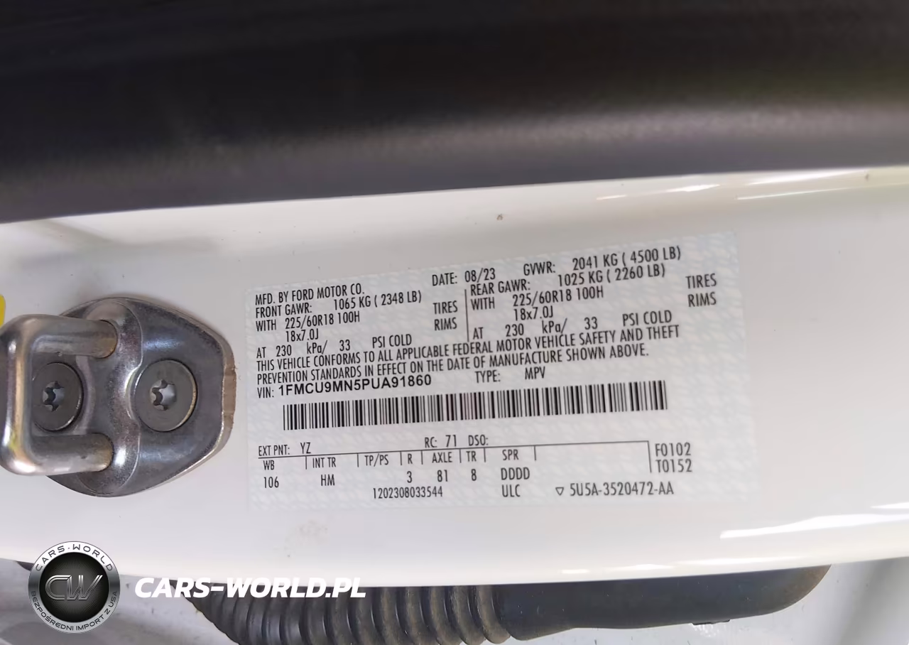 2023 Ford Escape St-Line VIN:1FMCU9MN5PUA91860 - 9
