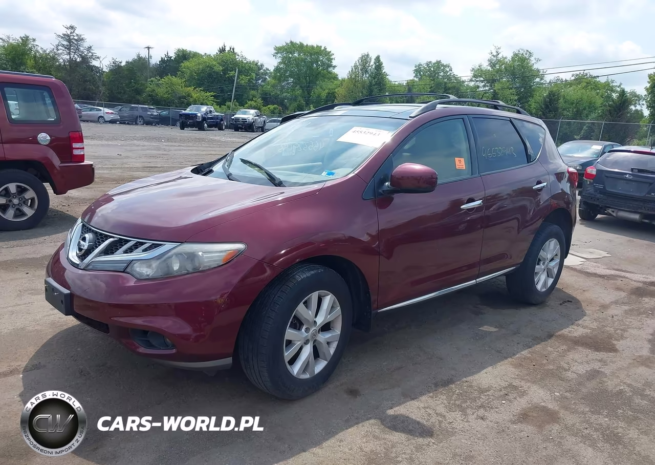 2012 Nissan Murano Sl VIN:JN8AZ1MW7CW238609 - 2