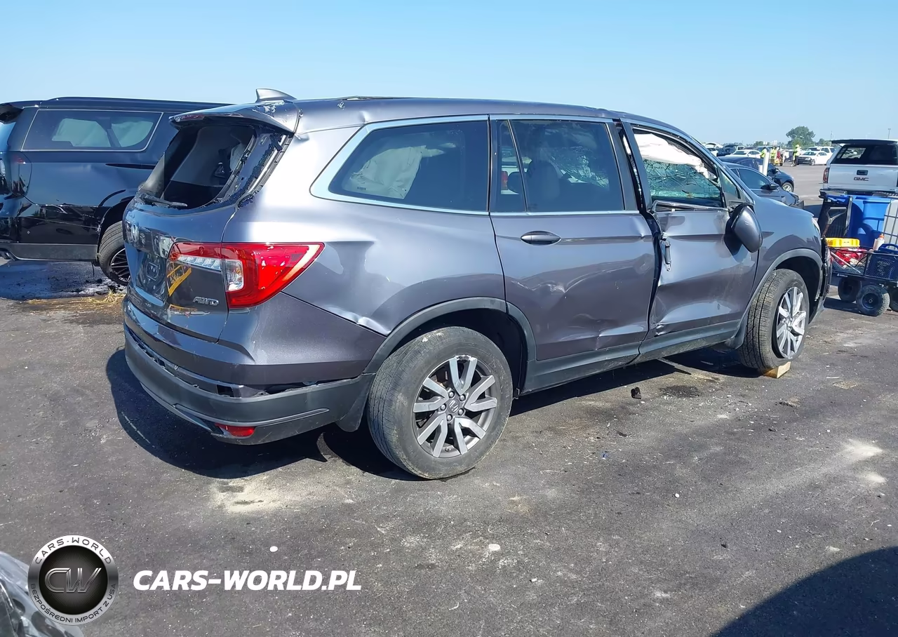 2021 Honda Pilot Awd Ex-L VIN:5FNYF6H59MB007430 - 4