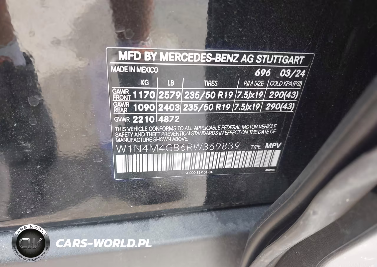 2024 Mercedes-Benz Glb 250 VIN:W1N4M4GB6RW369839 - 9
