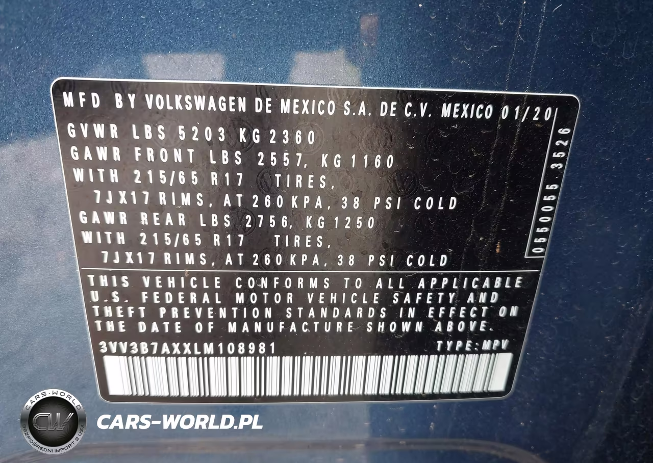 2020 Volkswagen Tiguan 2.0T Se-2.0T Se R-Line Black-2.0T Sel VIN:3VV3B7AXXLM108981 - 9