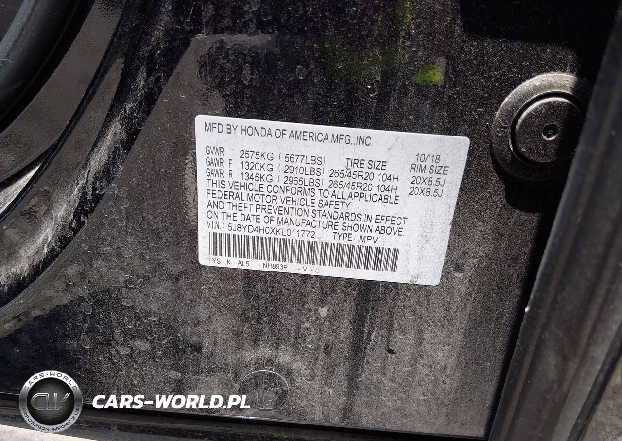 2019 Acura Mdx Tech A-Spec Pkgs VIN:5J8YD4H0XKL011772 - 9