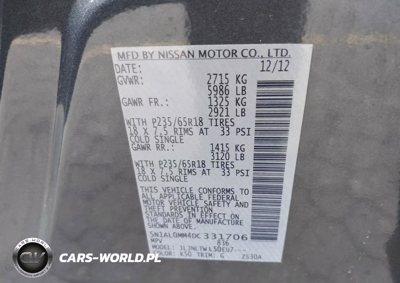 2013 Infiniti Jx35 VIN:5N1AL0MM4DC331706 - 9