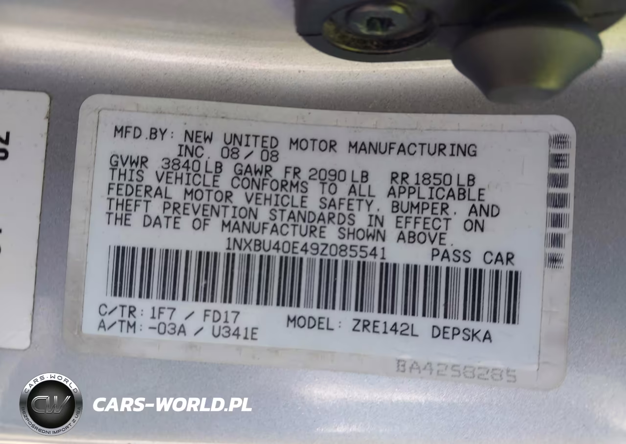 2009 Toyota Corolla S VIN:1NXBU40E49Z085541 - 9