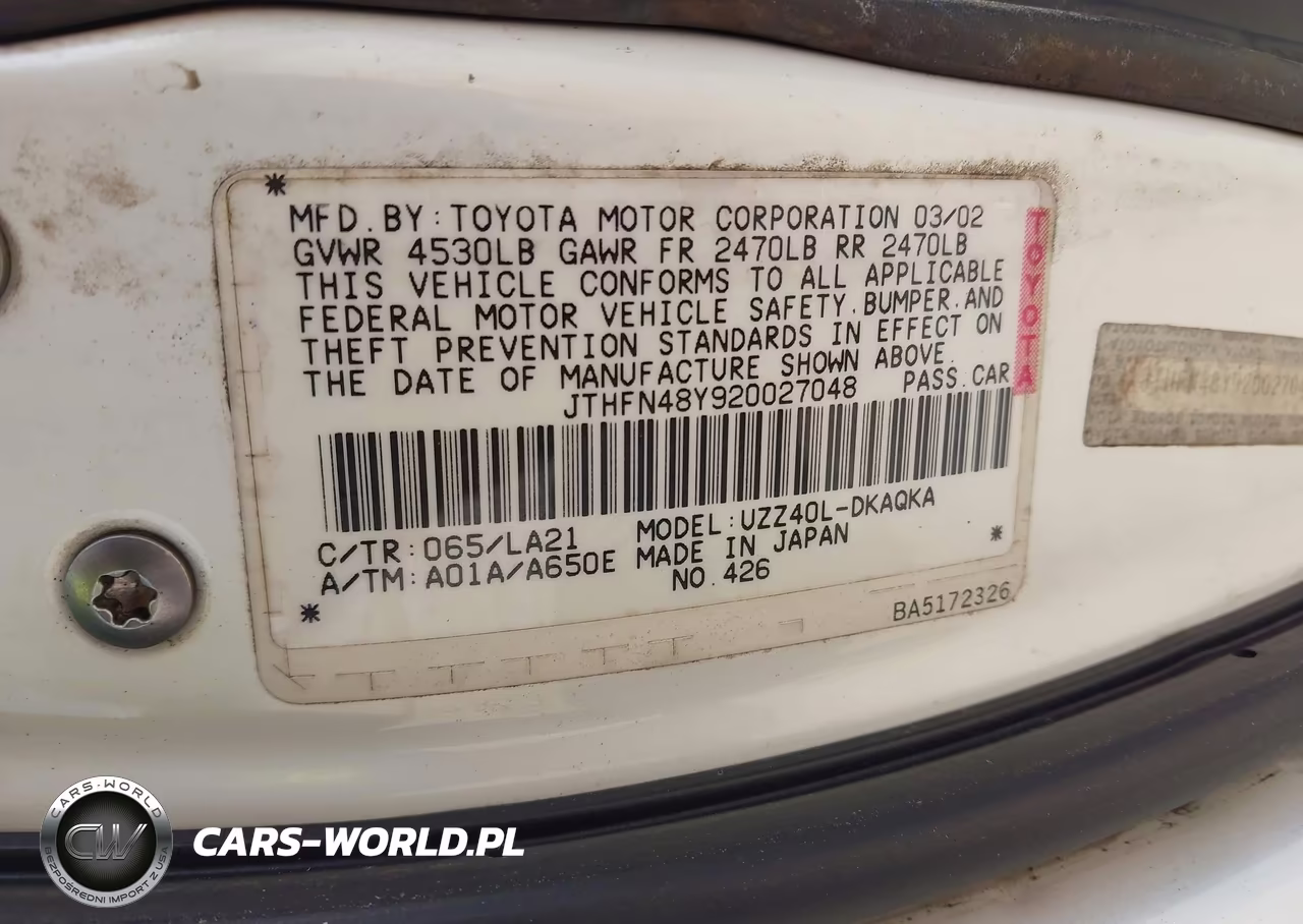 2002 Lexus Sc 430 VIN:JTHFN48Y920027048 - 9