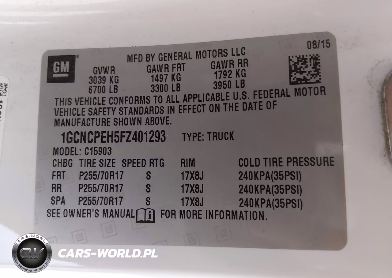 2015 Chevrolet Silverado 1500 Work Truck VIN:1GCNCPEH5FZ401293 - 9