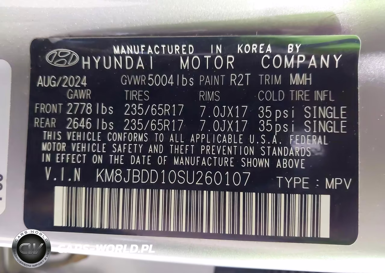 2025 Hyundai Tucson Hybrid Blue VIN:KM8JBDD10SU260107 - 9