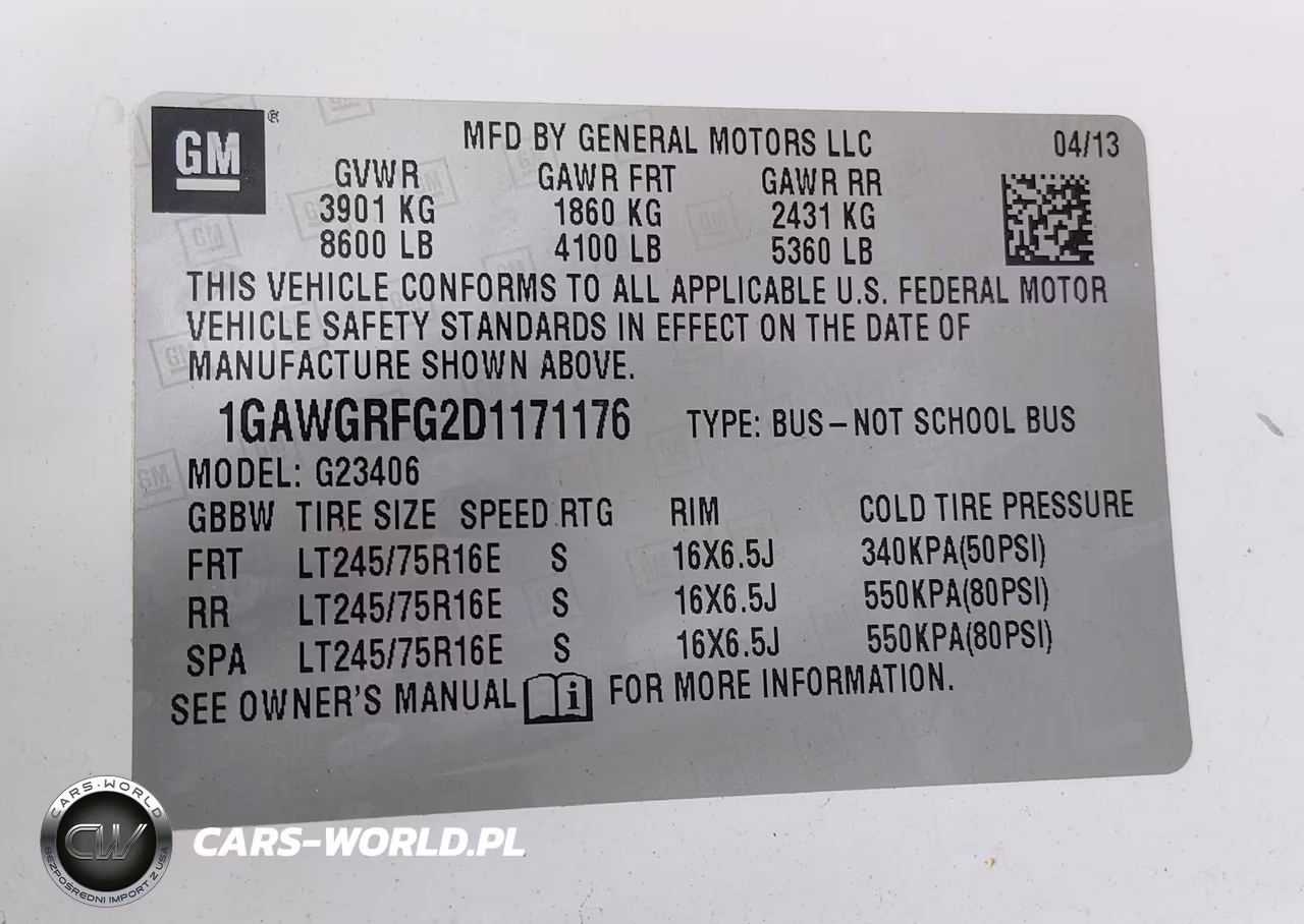 2013 Chevrolet Express 2500 Lt VIN:1GAWGRFG2D1171176 - 9