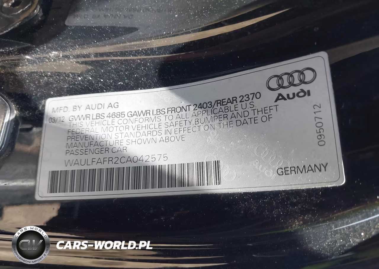 2012 Audi A5 2.0T Premium Plus VIN:WAULFAFR2CA042575 - 9