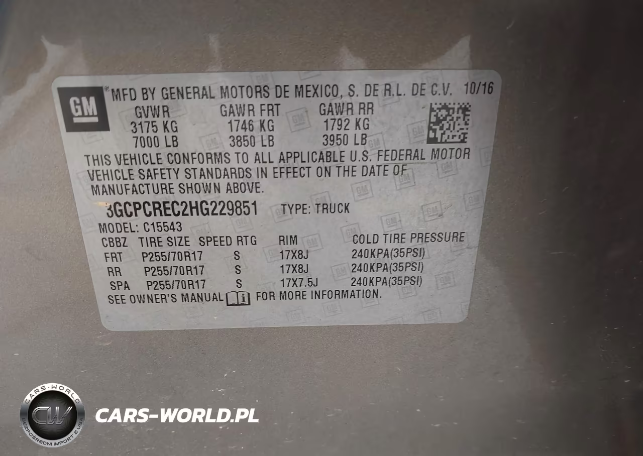 2017 Chevrolet Silverado 1500 Lt VIN:3GCPCREC2HG229851 - 9