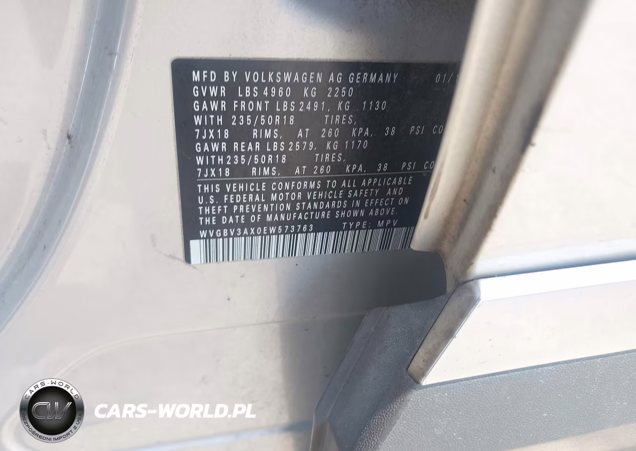 2014 Volkswagen Tiguan Se VIN:WVGBV3AX0EW573763 - 9