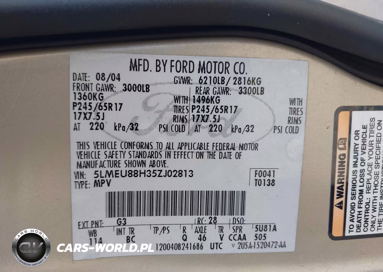 2005 Lincoln Aviator VIN:5LMEU88H35ZJ02813 - 9