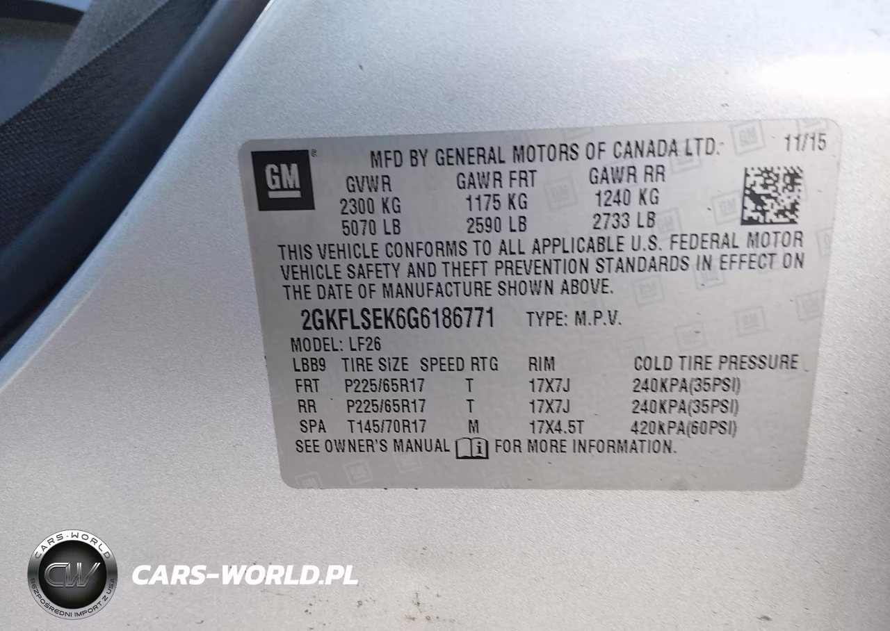 2016 GMC Terrain Sle-1 VIN:2GKFLSEK6G6186771 - 9