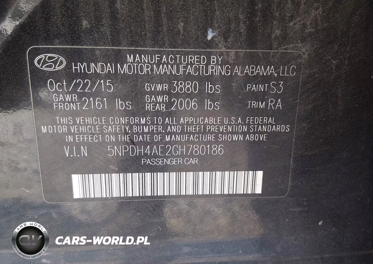 2016 Hyundai Elantra Se VIN:5NPDH4AE2GH780186 - 9
