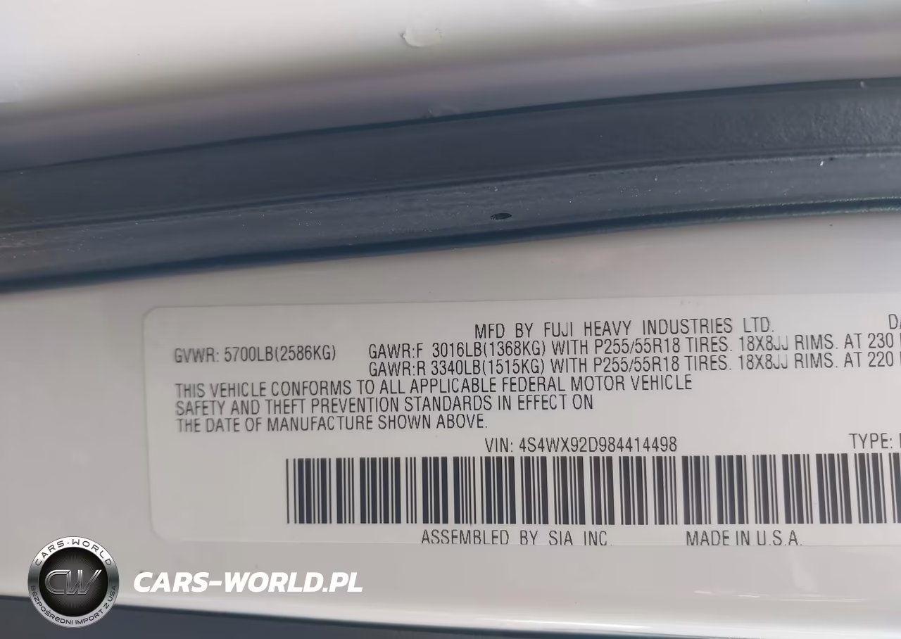 2008 Subaru Tribeca Limited 5-Passenger VIN:4S4WX92D984414498 - 9