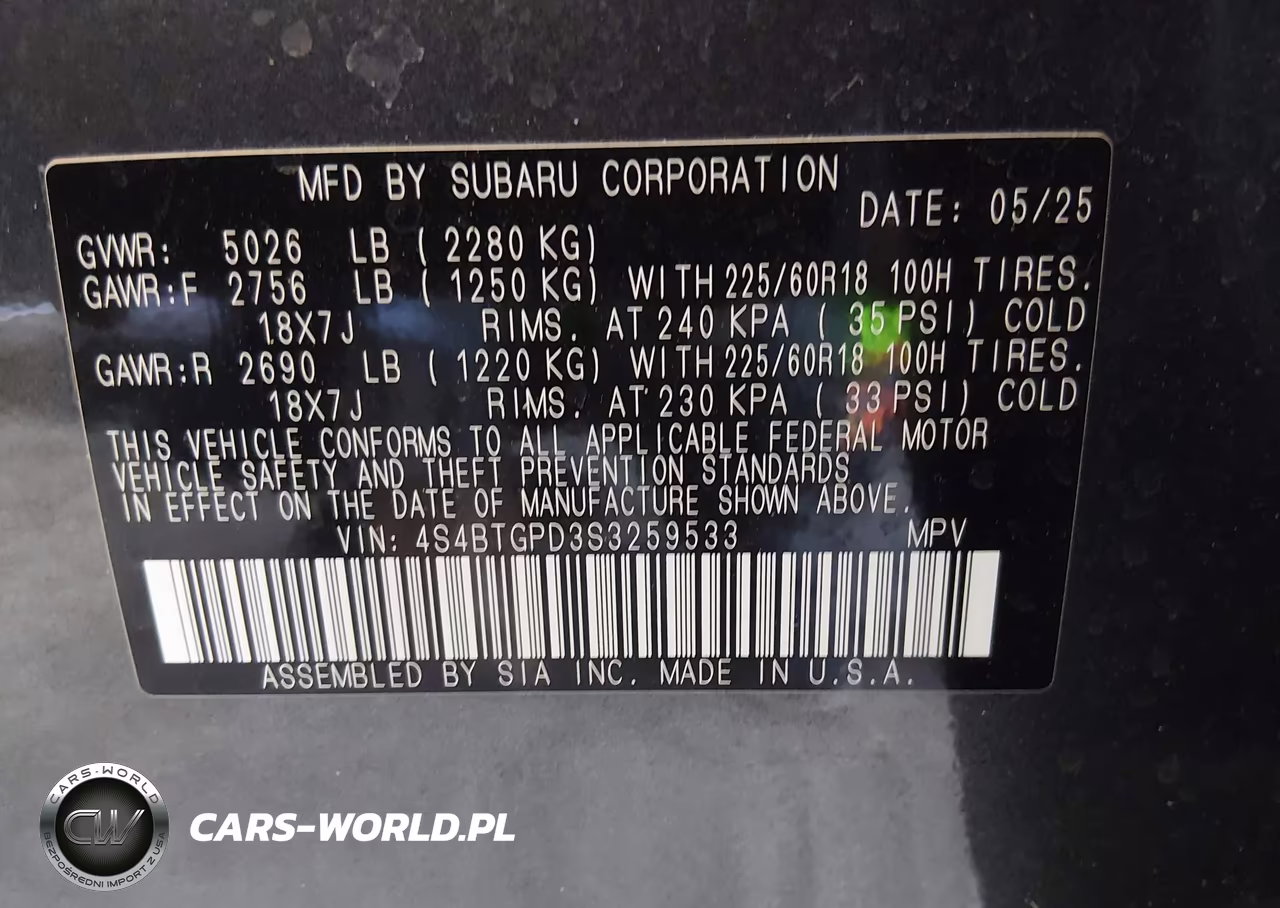 2025 Subaru Outback Touring Xt VIN:4S4BTGPD3S3259533 - 9