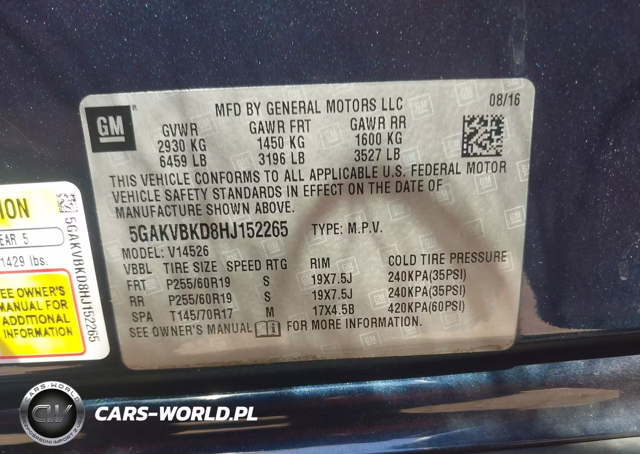 2017 Buick Enclave Leather VIN:5GAKVBKD8HJ152265 - 9