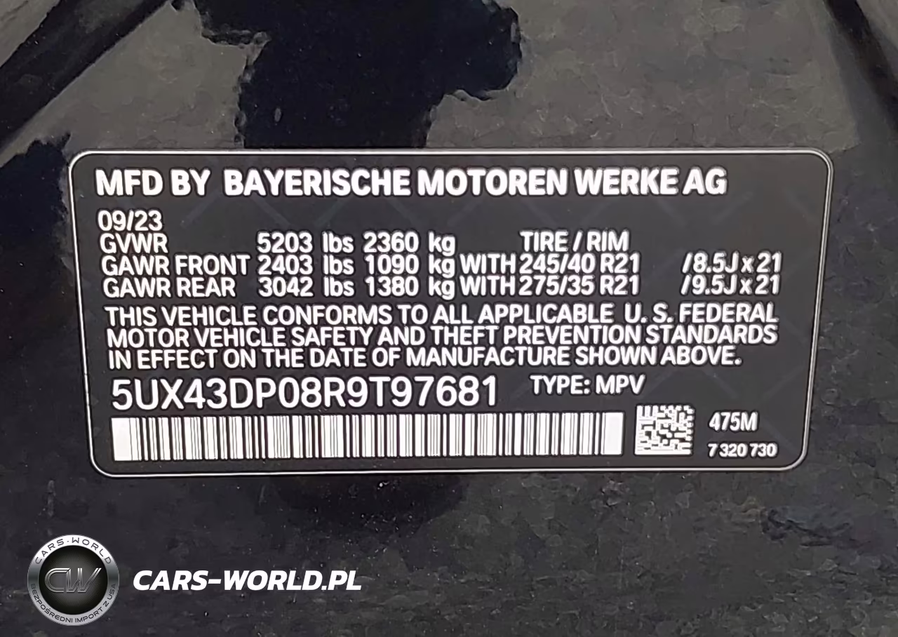 2024 BMW X3 Sdrive30I VIN:5UX43DP08R9T97681 - 9