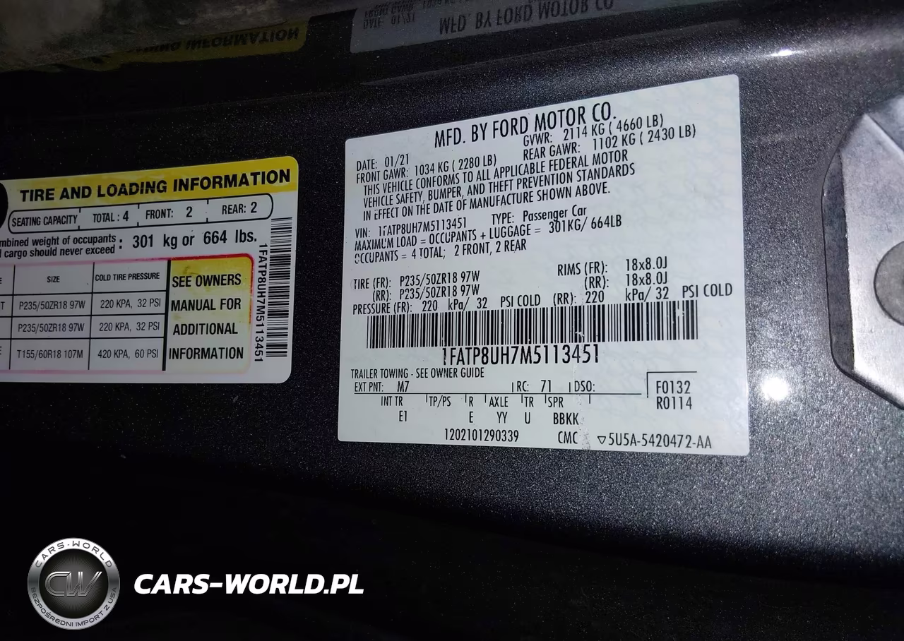 2021 Ford Mustang Ecoboost -Ecoboost Premium VIN:1FATP8UH7M5113451 - 9