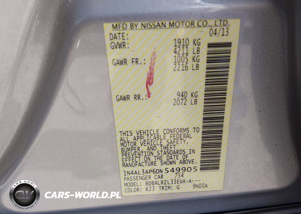 2013 Nissan Altima 2.5 S VIN:1N4AL3AP6DN549905 - 9