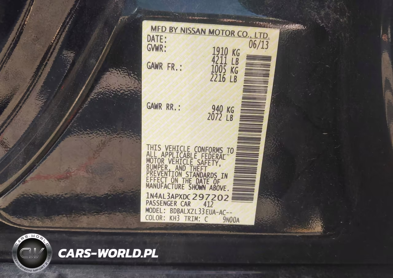 2013 Nissan Altima 2.5 Sl VIN:1N4AL3APXDC297202 - 9