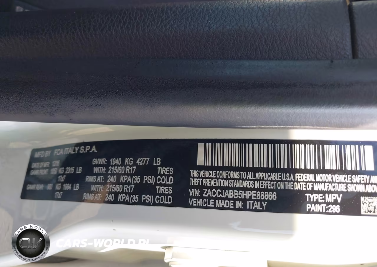 2017 Jeep Renegade Latitude VIN:ZACCJABB5HPE88866 - 9