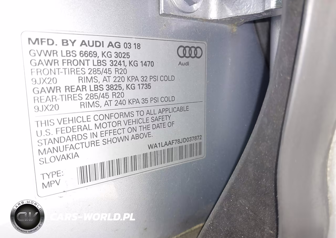 2018 Audi Q7 3.0T Premium VIN:WA1LAAF78JD037872 - 9