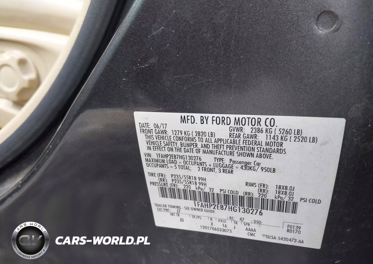 2017 Ford Taurus Sel VIN:1FAHP2E87HG130276 - 9
