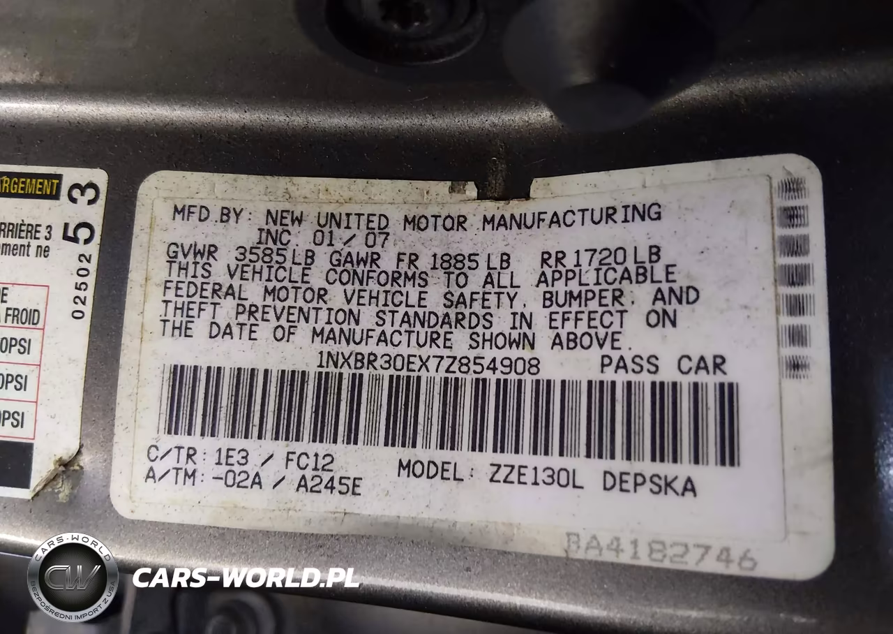 2007 Toyota Corolla S VIN:1NXBR30EX7Z854908 - 9