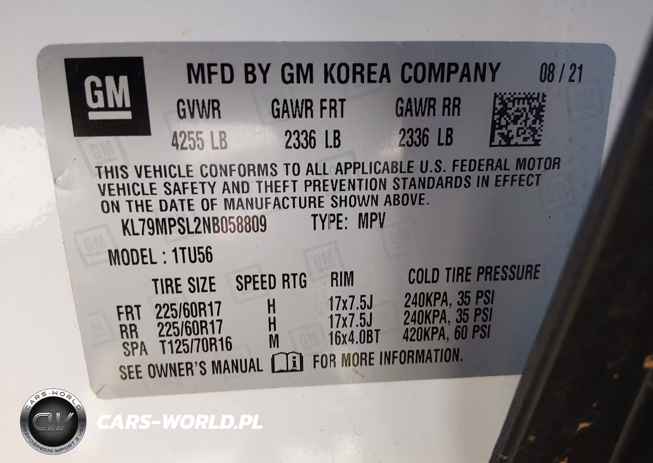 2022 Chevrolet Trailblazer Fwd Lt VIN:KL79MPSL2NB058809 - 9