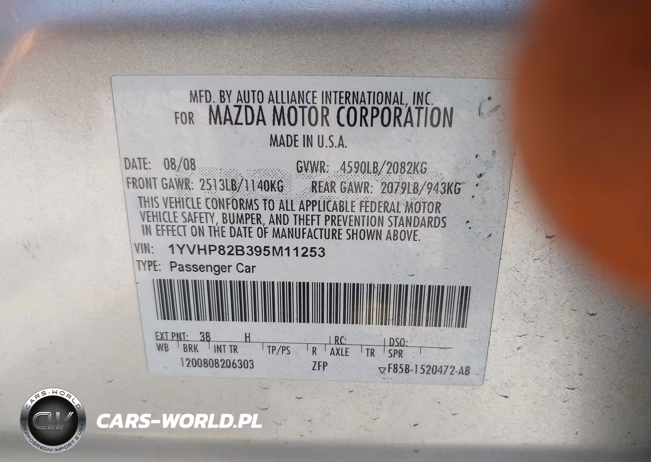 2009 Mazda Mazda6 S Grand Touring VIN:1YVHP82B395M11253 - 9