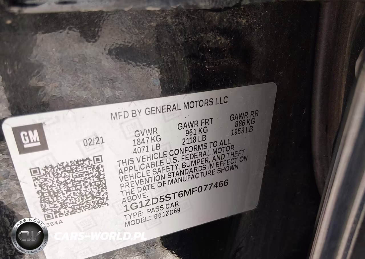 2021 Chevrolet Malibu Fwd Lt VIN:1G1ZD5ST6MF077466 - 9