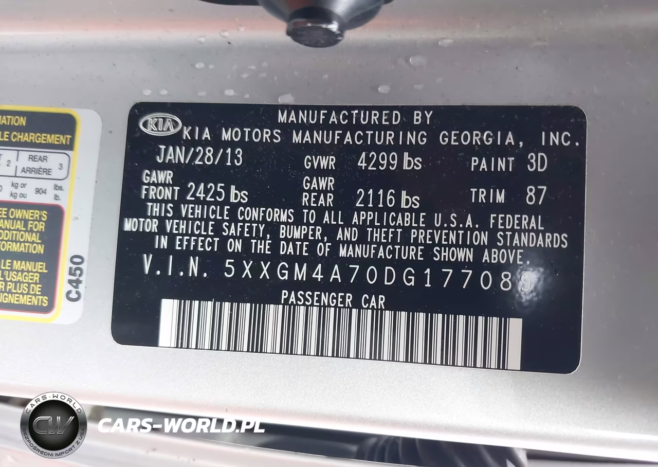 2013 Kia Optima Lx VIN:5XXGM4A70DG177089 - 9