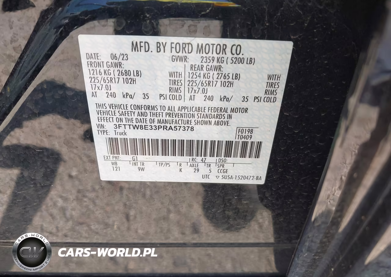 2023 Ford Maverick Xl VIN:3FTTW8E33PRA57378 - 9