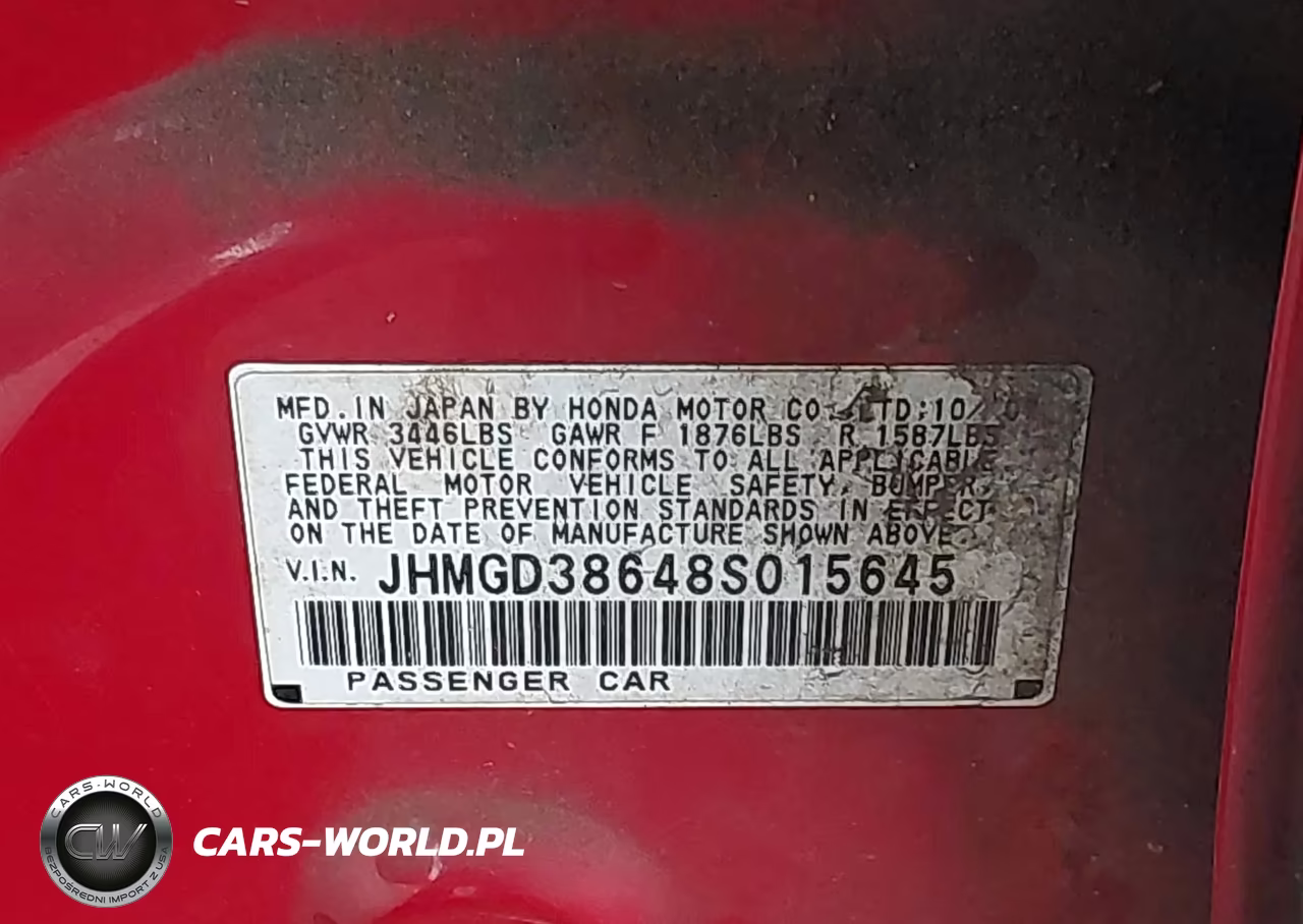 2008 Honda Fit Sport VIN:JHMGD38648S015645 - 9
